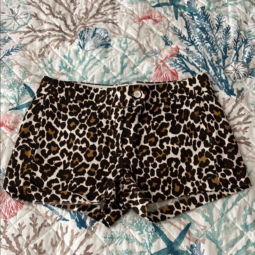 J. Crew High Waist Black and Brown Shorts